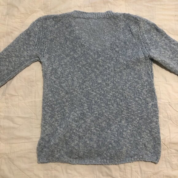 3/$25 ❥ Lightweight V-Neck Long Sleeve Sweater Size Small Light Blue Casual Work - Picture 6 of 16